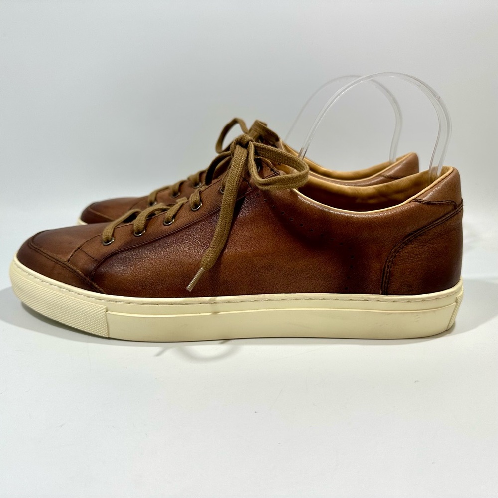 Warfield & Grand Men’s Brown Leather Sneakers Shoes 11.5 Casual Preppy Neutral